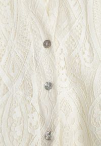 Born2be - Beżowy Koronkowa Sukienka Koszulowa o Rozkloszowanym Dole z Paskiem w Talii Nesssea. Okazja: na co dzień, do pracy. Kolor: beżowy. Materiał: koronka. Typ sukienki: koszulowe. Styl: casual, elegancki #2