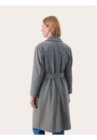 Part Two Płaszcz wełniany Charlotte 30307776 Szary Regular Fit. Kolor: szary. Materiał: syntetyk