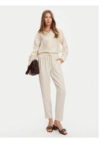 Marella Koszula Alec 2513111015 Écru Regular Fit. Materiał: jedwab, satyna #4
