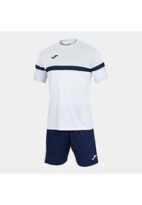 Zestaw piłkarski dla chłopców Joma Danubio. Kolor: niebieski, wielokolorowy, biały. Materiał: dresówka. Sport: piłka nożna