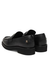 TOMMY HILFIGER - Tommy Hilfiger Loafersy Elettra Penny Leather FW0FW09360 Czarny. Kolor: czarny. Materiał: skóra #6