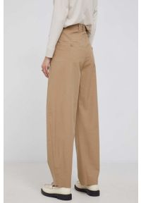 Drykorn Spodnie Accept damskie kolor brązowy szerokie high waist. Stan: podwyższony. Kolor: brązowy. Materiał: tkanina, bawełna #3