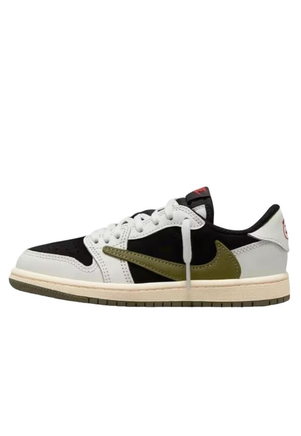 Buty do chodzenia dla dorosłych Air Jordan 1 Low Travis Scott Olive. Kolor: biały. Sport: turystyka piesza