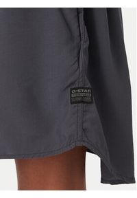 G-Star RAW - G-Star Raw Sukienka codzienna D29019-D724 Szary ciemny Regular Fit. Okazja: na co dzień. Kolor: szary. Materiał: wiskoza. Typ sukienki: proste. Styl: casual #2