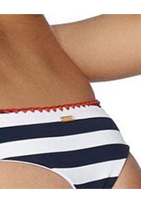 BEACH BUNNY - Dół od bikini. Kolor: biały. Materiał: materiał, poliamid. Wzór: paski