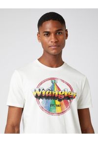 Wrangler - MĘSKI T-SHIRT WRANGLER RAINBOW OFF WHITE W7J9D3737