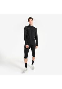 KIPSTA - Bluza piłkarska Kipsta CLR półsuwak. Kolor: czarny, szary, wielokolorowy. Materiał: materiał, skóra. Sport: piłka nożna