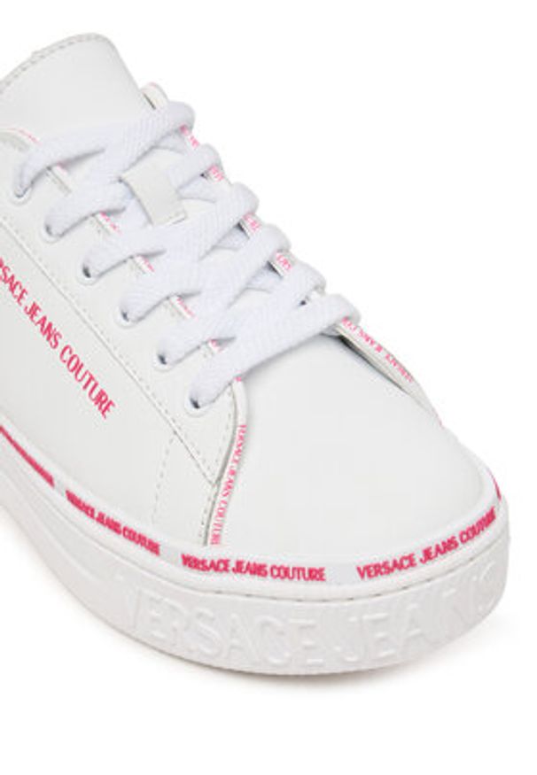 Versace Jeans Couture Sneakersy 79VA3SK5 Biały. Kolor: biały. Materiał: skóra
