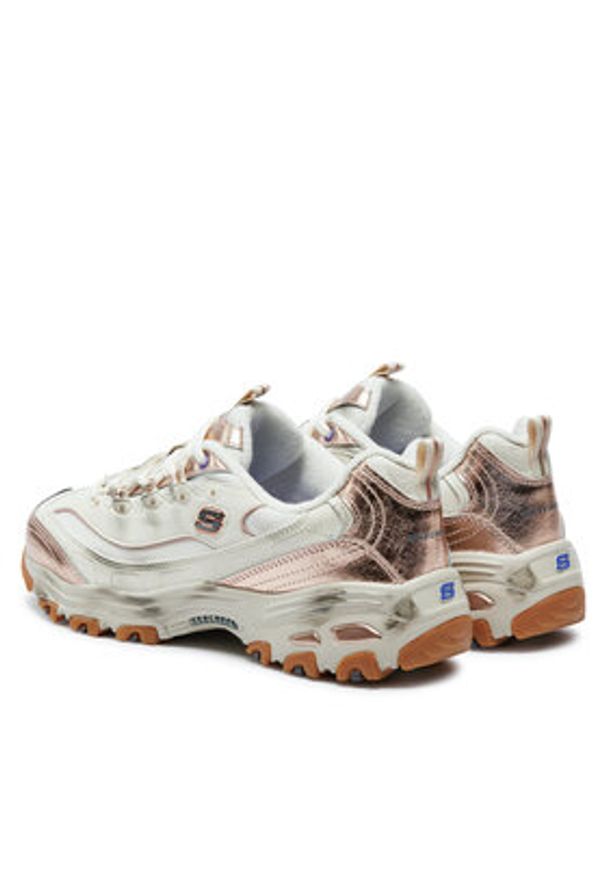 skechers - Skechers Sneakersy D'Lites 150245 Biały. Kolor: biały. Materiał: skóra