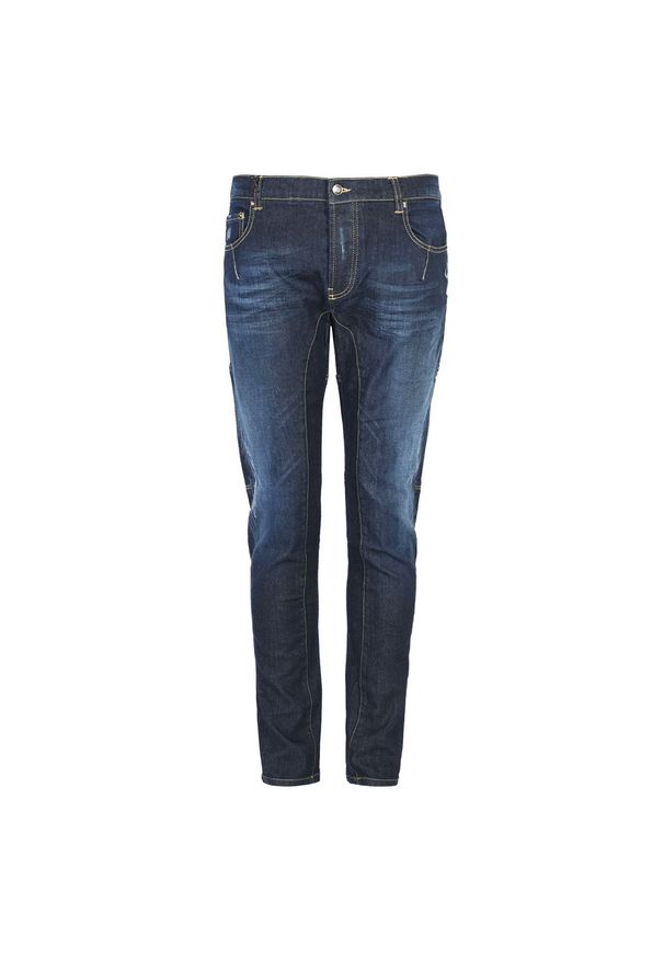 Les Hommes Jeansy "Skinny". Materiał: jeans. Wzór: aplikacja