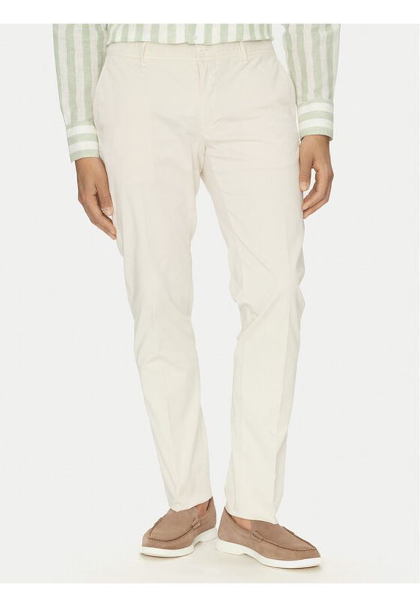 Marciano Guess Spodnie materiałowe 5GHB26 2322Z Écru Regular Fit. Kolor: kremowy. Materiał: bawełna
