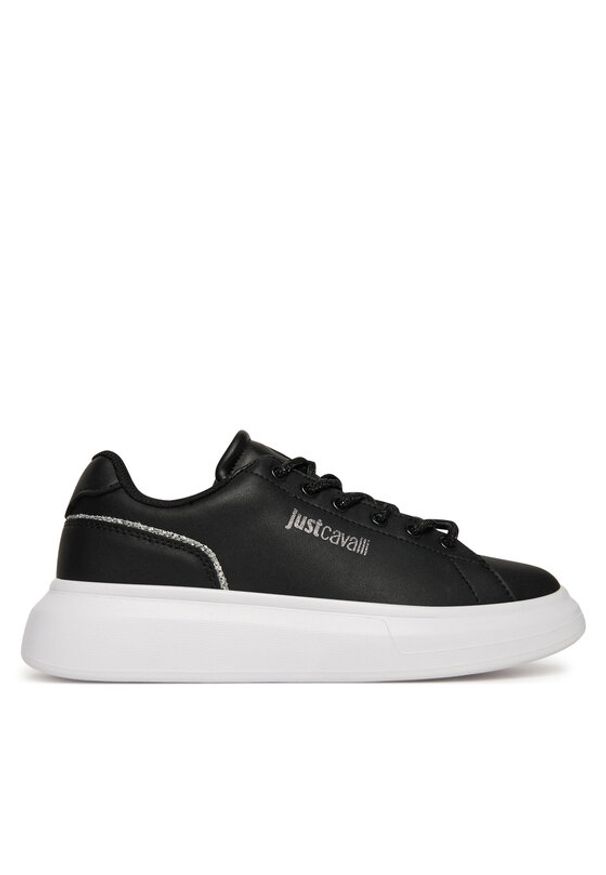 Just Cavalli Sneakersy 79RA3SB1 ZPB59 Czarny. Kolor: czarny. Materiał: skóra