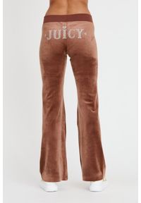 Juicy Couture - JUICY COUTURE Brązowe spodnie Rodeo Layla. Kolor: brązowy