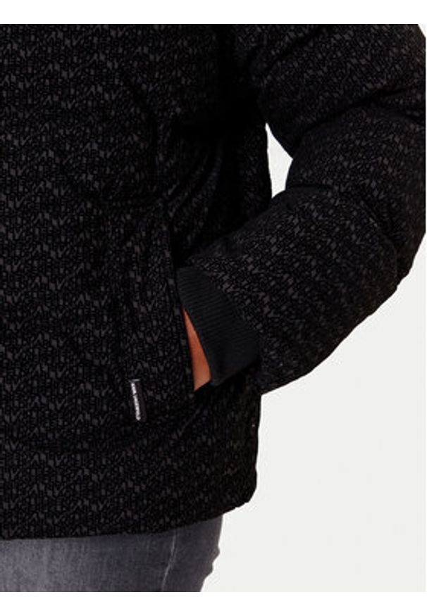 Karl Lagerfeld - KARL LAGERFELD Kurtka zimowa A4W15042 Czarny Regular Fit. Typ kołnierza: dekolt w karo. Kolor: czarny. Materiał: syntetyk. Sezon: zima