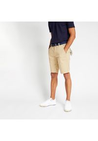 INESIS - Spodenki do golfa chino męskie Inesis MW500. Kolor: beżowy. Materiał: materiał, elastan, poliester, bawełna. Sport: golf