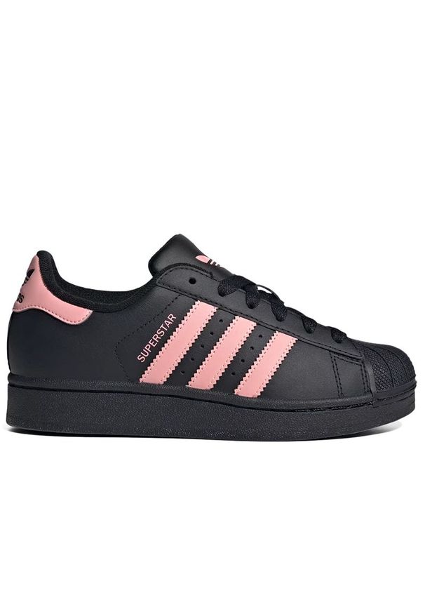 Adidas - Buty młodzieżowe adidas Originals Superstar II JR9862 - czarne. Zapięcie: pasek. Kolor: czarny. Materiał: guma, skóra. Szerokość cholewki: normalna. Wzór: aplikacja. Sezon: lato. Model: Adidas Superstar