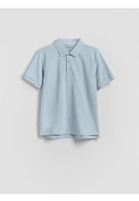 Reserved - T-shirt polo - jasnoniebieski. Typ kołnierza: polo. Kolor: niebieski. Materiał: dzianina, bawełna