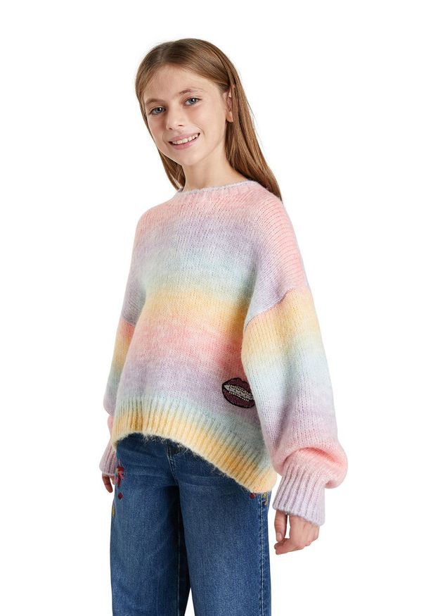 Desigual Sweter dziecięcy. Okazja: na co dzień. Materiał: dzianina. Styl: casual
