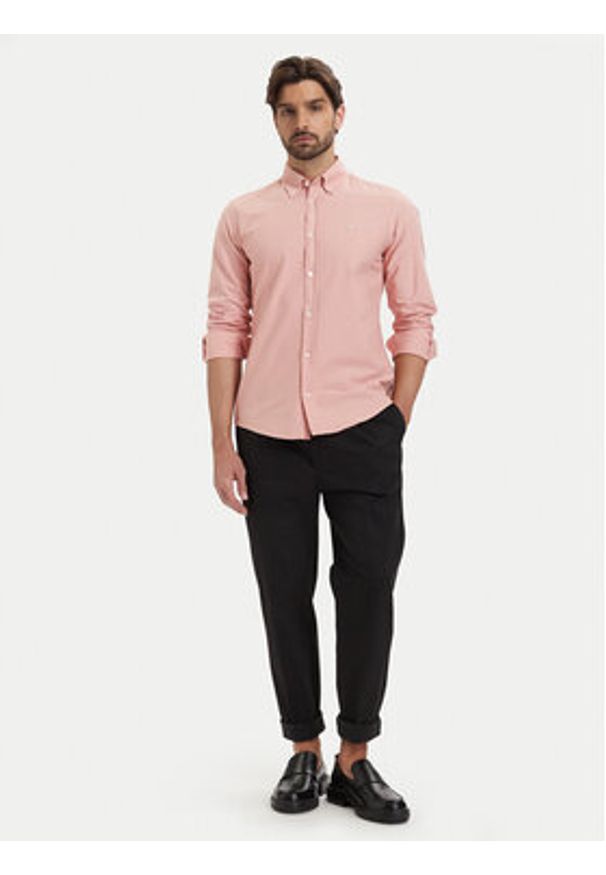 BOSS Koszula H-Roan 50555920 Różowy Slim Fit. Kolor: różowy. Materiał: bawełna