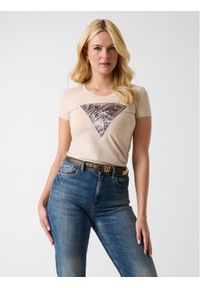 Guess T-Shirt 182454 Beżowy Classic Fit. Kolor: beżowy #1
