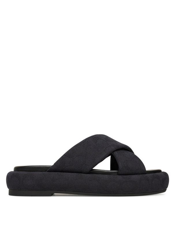 Coach Klapki Penelope CAS84 Czarny. Kolor: czarny. Materiał: materiał