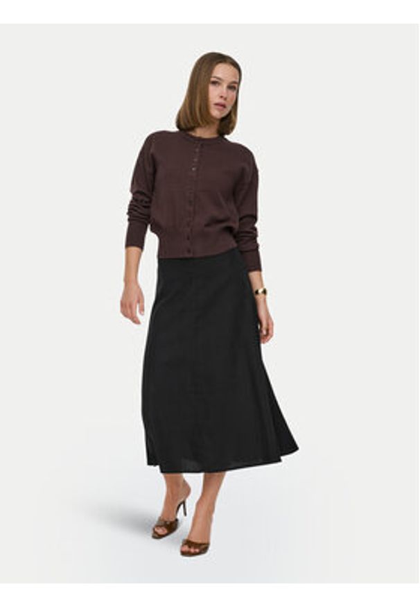 only - ONLY Spódnica midi Goa 15363690 Czarny Regular Fit. Kolor: czarny. Materiał: wiskoza