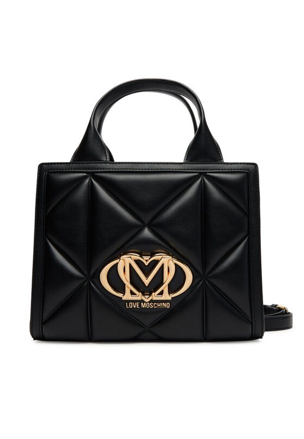 Love Moschino - LOVE MOSCHINO Torebka JC4081PP1NLC0000 Czarny. Kolor: czarny. Materiał: skórzane