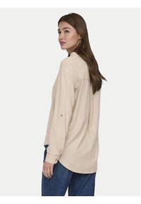 only - ONLY Koszula Goa 15363991 Beżowy Loose Fit. Kolor: beżowy. Materiał: len #3