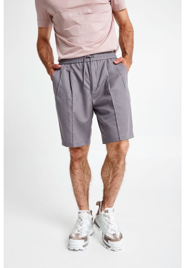 Emporio Armani - BERMUDY EMPORIO ARMANI. Materiał: len, guma, wełna