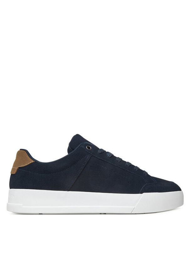 TOMMY HILFIGER - Tommy Hilfiger Sneakersy Th Court Summer Suede FM0FM05517 Granatowy. Kolor: niebieski. Materiał: skóra, zamsz