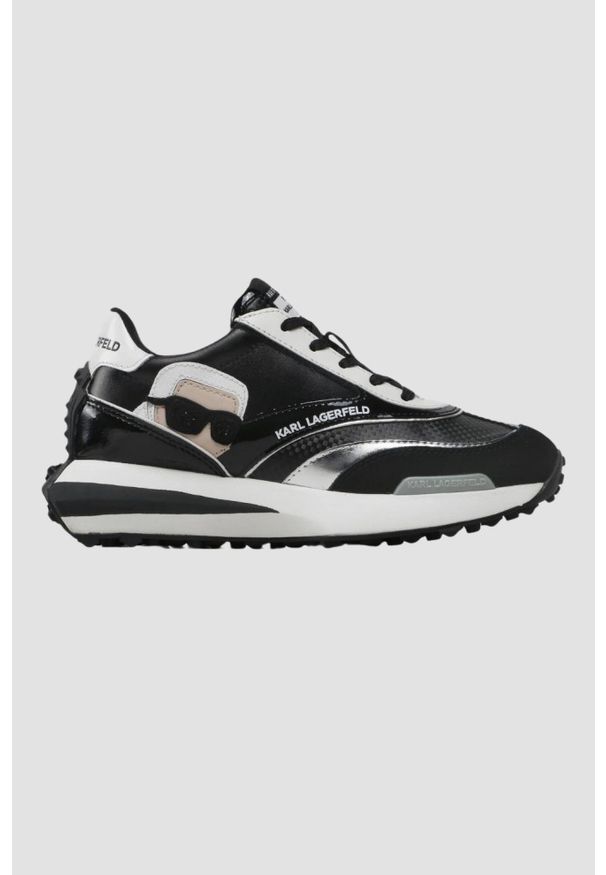 Karl Lagerfeld - KARL LAGERFELD Czarne sneakersy Zone Ikon Lo Runner, Rozmiar 40. Kolor: czarny