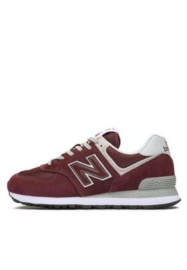 New Balance Sneakersy ML574EVM Bordowy. Kolor: czerwony. Materiał: zamsz, skóra. Model: New Balance 574