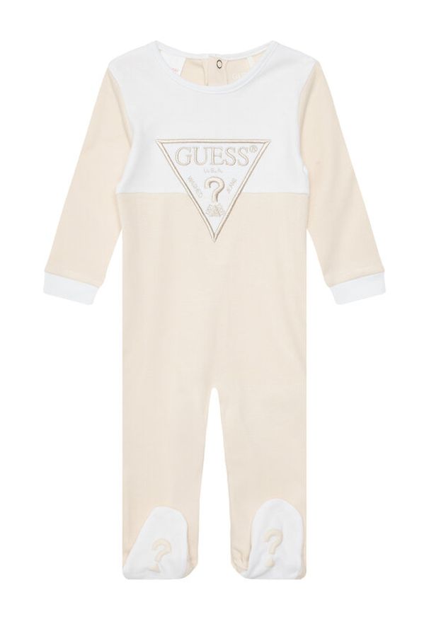 Guess Pajac H5YW07 KA6W4 Beżowy. Kolor: beżowy. Materiał: bawełna