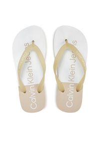 Calvin Klein Jeans Japonki Beach Sandal Flatform Monologo YW0YW01617 Écru #2