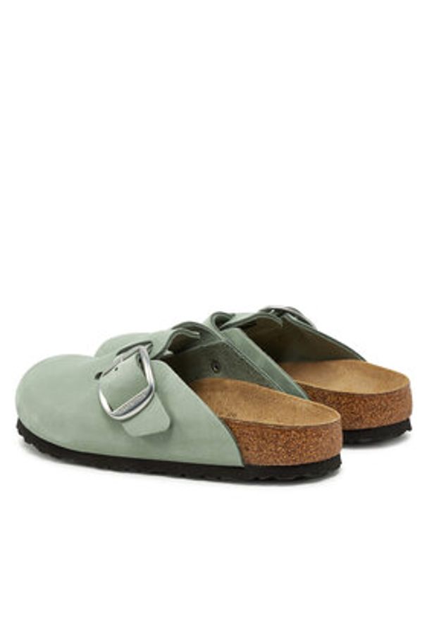 Birkenstock Klapki Boston Big Buckle 1029303 Zielony. Kolor: zielony. Materiał: skóra, nubuk