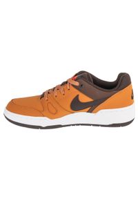 Nike - Buty sportowe Sneakersy męskie, Full Force Low Premium. Kolor: brązowy. Materiał: guma, skóra, tkanina, materiał, syntetyk. Sport: turystyka piesza