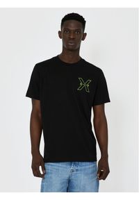 Richmond X T-Shirt Rached UMP24031TS Czarny Regular Fit. Kolor: czarny. Materiał: bawełna