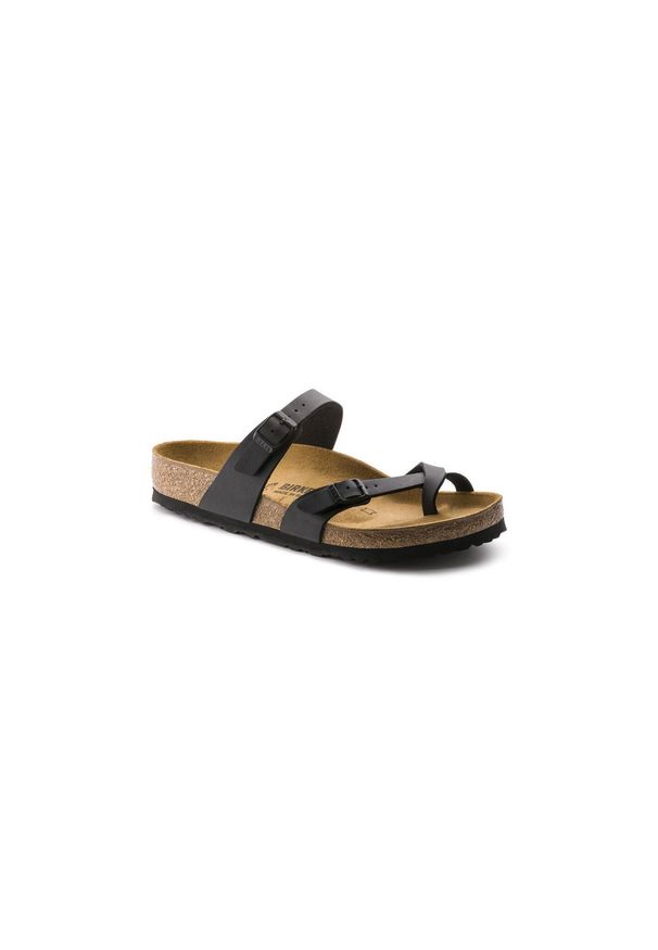 Klapki damskie Birkenstock 071791. Zapięcie: bez zapięcia. Kolor: czarny, wielokolorowy. Materiał: materiał. Sport: turystyka piesza