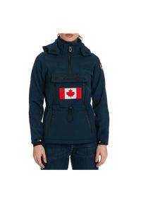 CANADIAN PEAK - Kurtka turystyczna damska Canadian Peak Toka softshell. Kolor: niebieski. Materiał: elastan, poliester. Sport: turystyka piesza