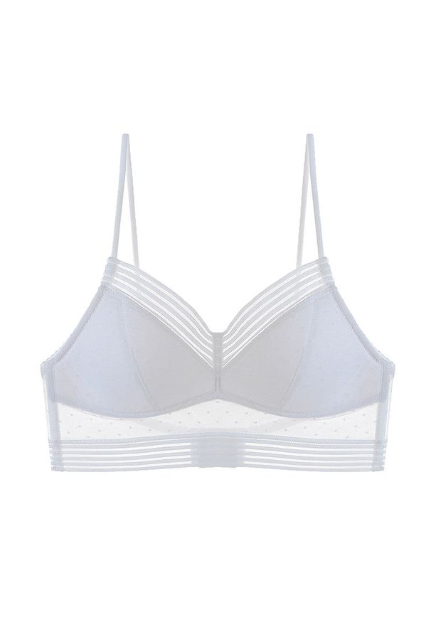 Intica - Stanik z dekoltem na plecach do codziennych stylizacji Neasa. Kolor: biały. Materiał: materiał, skóra