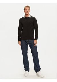 Guess Polo Oliver M4BP36 J1314 Czarny Slim Fit. Typ kołnierza: polo. Kolor: czarny. Materiał: bawełna