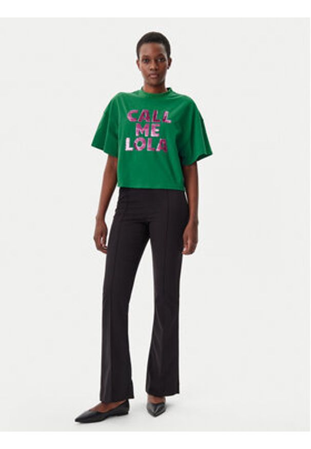 LOLA CASADEMUNT T-Shirt LS2515054 Zielony Relaxed Fit. Kolor: zielony. Materiał: bawełna