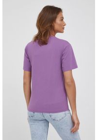 Napapijri t-shirt bawełniany kolor fioletowy. Kolor: fioletowy. Materiał: bawełna. Wzór: nadruk #3