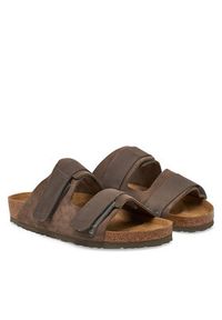 Birkenstock Klapki Uji 1029200 Brązowy. Kolor: brązowy. Materiał: zamsz, skóra #5