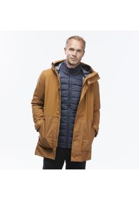 FORCLAZ - Kurtka turystyczna męska zimowa Quechua SH900 mountain -10°C wodoodporna. Kolor: wielokolorowy, niebieski, brązowy. Materiał: tkanina, puch. Sezon: zima. Sport: turystyka piesza