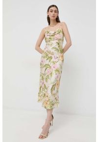 Guess sukienka kolor zielony maxi prosta. Okazja: na co dzień. Kolor: zielony. Długość rękawa: na ramiączkach. Typ sukienki: proste. Styl: casual. Długość: maxi #3