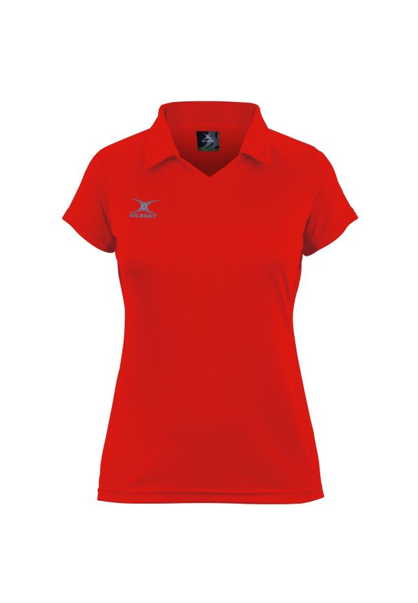 GILBERT - Damska koszulka polo Gilbert Eclipse. Typ kołnierza: polo. Kolor: czerwony