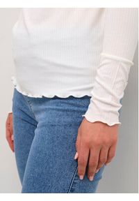 Kaffe Bluzka Kadrew Turtleneck 10507922 Biały Shaped Fit. Kolor: biały. Materiał: wiskoza #3