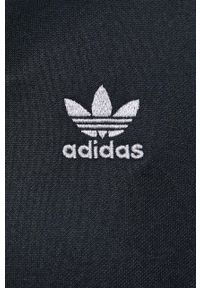 adidas Originals bluza Adicolor HF7535 damska kolor czarny gładka. Okazja: na co dzień. Kolor: czarny. Materiał: dzianina, materiał. Wzór: gładki. Styl: casual