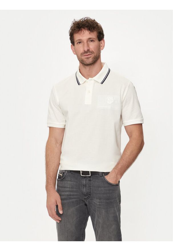 GANT - Gant Polo Contrast 2013039 Écru Regular Fit. Typ kołnierza: polo. Materiał: bawełna